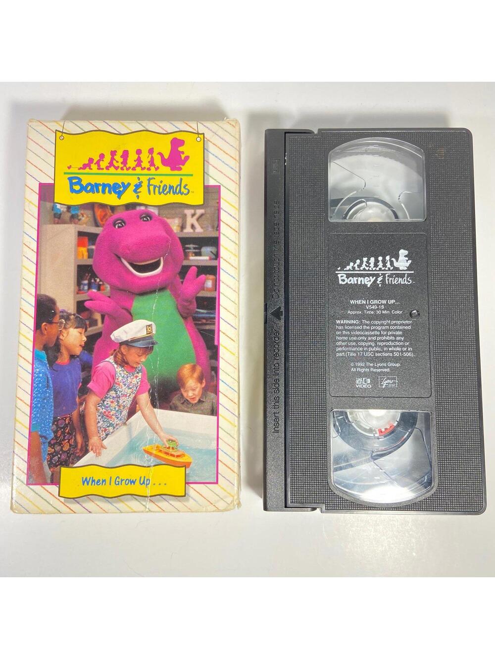 1993 Lyons Group Barney & Friends When I Grow Up VHS